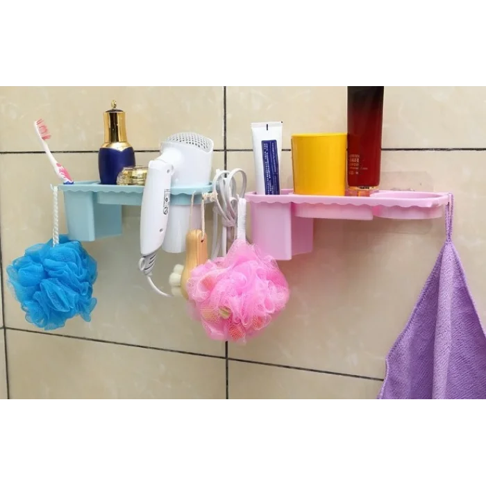 Banyo Organizer Raf ve Fön Makinası Askısı