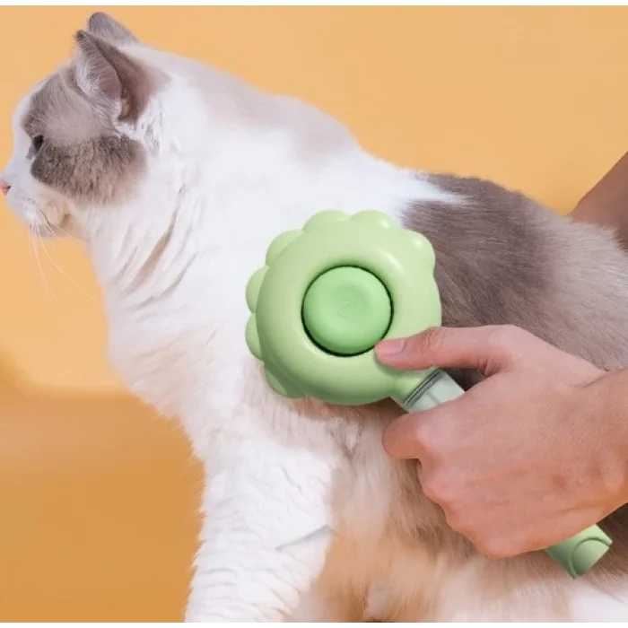 Basmalı Telli Su Sprey Hazneli Hayvan Fırçası 2 in 1