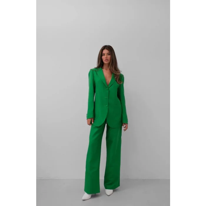 Bel Katlamalı Pantolon Blazer Ceket Takım