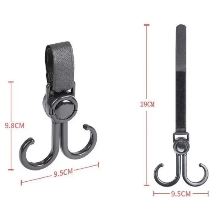 Bisiklet ve Bebek Arabası 2 Kancalı Cırtlı Askı 2 SET