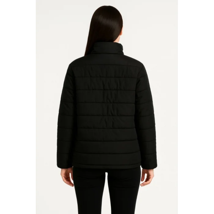 Bomber Mont Ceket – Su İtici Kumaş, Kapitone Astarlı, Fermuarlı, Kışlık - Siyah