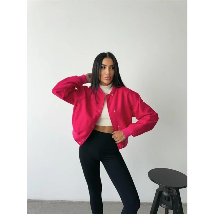 BOMBER MONT CYRUS KUMAŞ - Fuşya