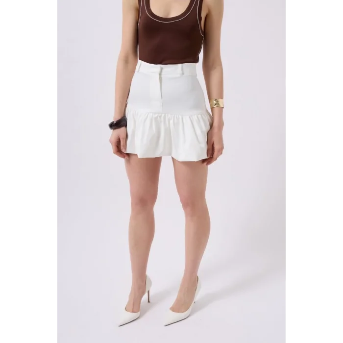 Büzgü Detay Mini Etek