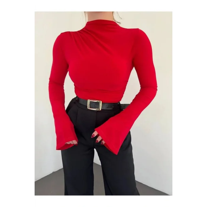 Büzgülü İspanyol Kol Bluz