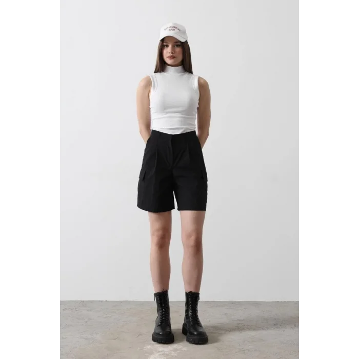 Cargo Cepli Şort - Siyah