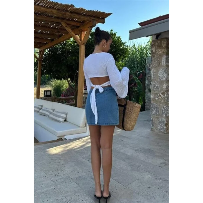 Cecile Denim Mini Etek 4015-17