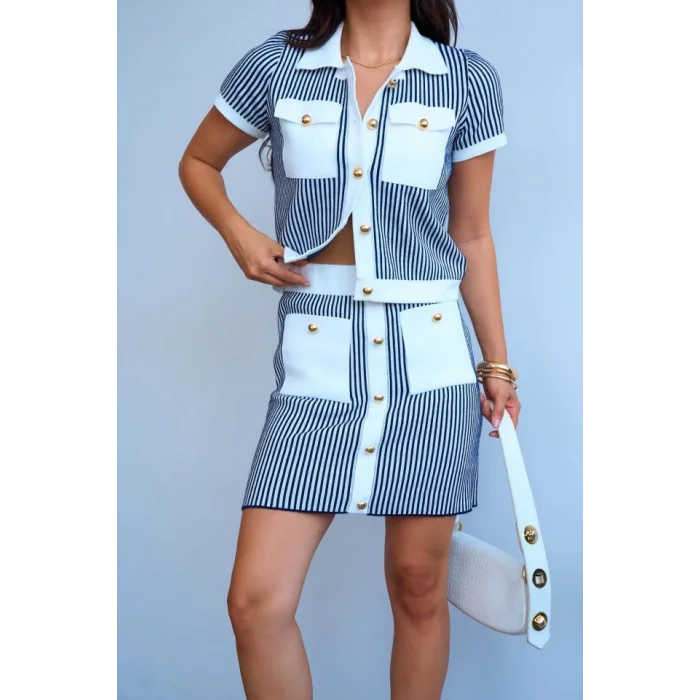 Cepli Etek Takım - Kemik-Lacivert