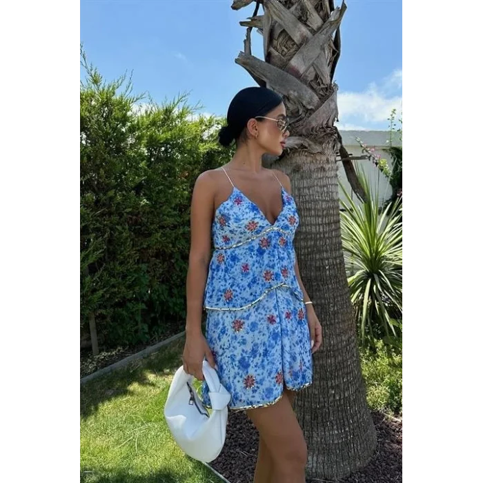 Cheryl Gold Pul Detaylı Elbise 2475-08