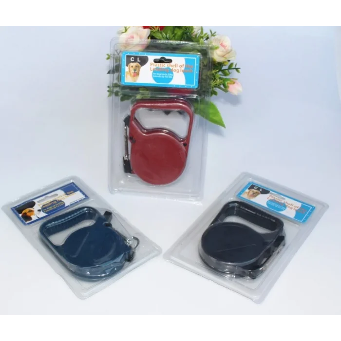 Çift Tuşlu Makaralı Köpek Tasması 3 Metre (3 Renk)