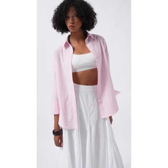 Çizgili Basic Gömlek