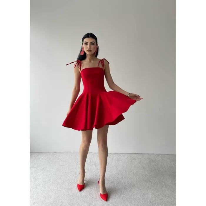 Clara Askılı Mini Elbise