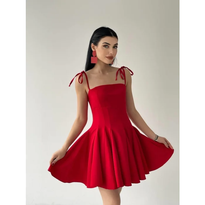 Clara Askılı Mini Elbise