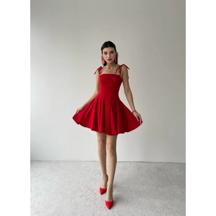 Clara Askılı Mini Elbise