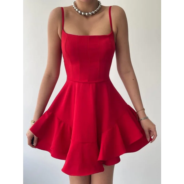 Common İp Askılı Elbise