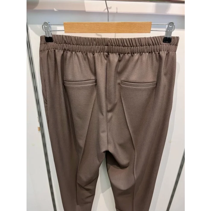 Dekorati̇f Düğmeli̇ Arka Bel Lasti̇kli̇ Pantolon