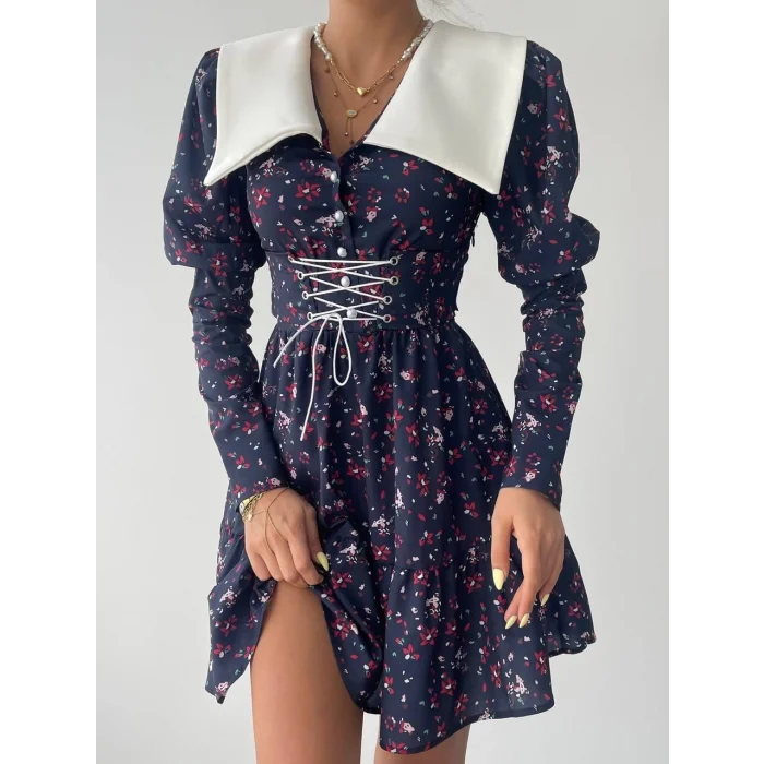 Dreamy İp Detaylı Mini Elbise