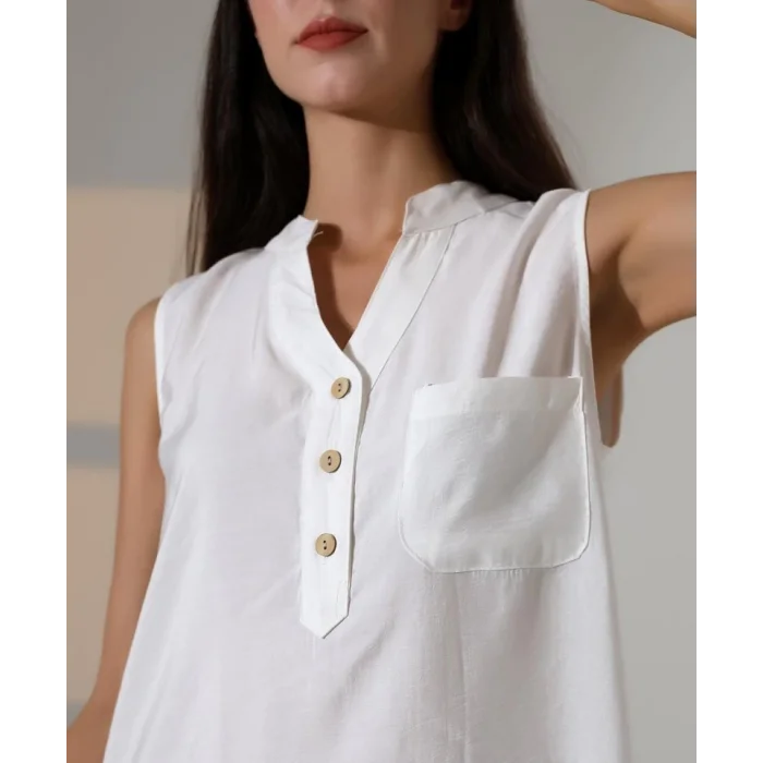 Düğme Detaylı Mini Elbise