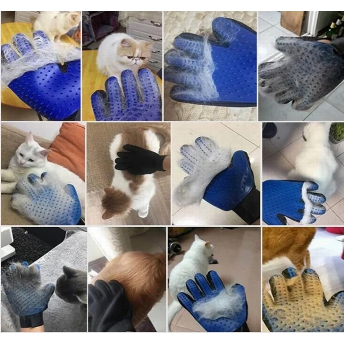 Evcil Hayvan Tüy Toplama Eldiveni Mavi