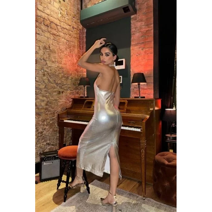 Felicia Sırt Dekolteli Elbise 2583-08