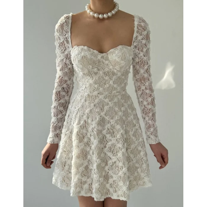 Fers Çiçek Detay Elbise