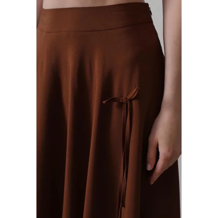 Fiyonk Kloş Etek - Kahve