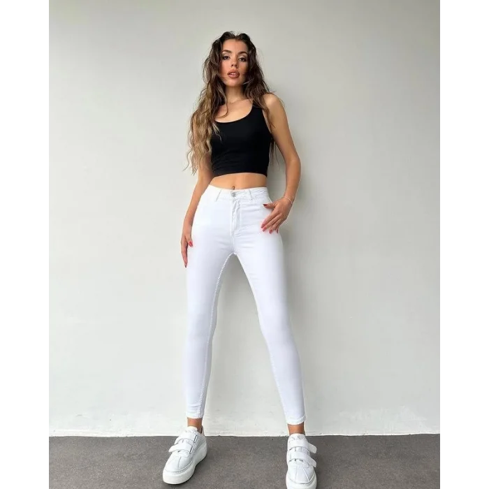 Gabardin Kumaş Yüksek Bel Pantolon 94cm XLbel36cm