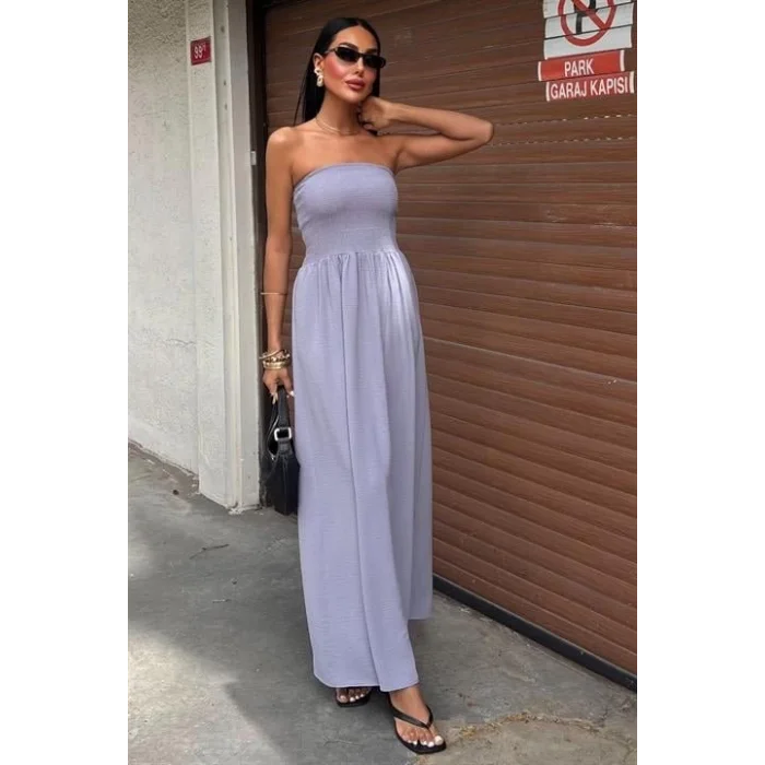 Göğsü Gipeli Straplez Elbise 2878
