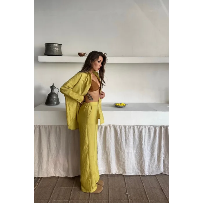 GÖMLEK-PANTOLON TAKIM CUPRA KUMAŞ - Yağ Yeşili