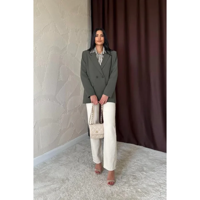 Haki Blazer Ceket
