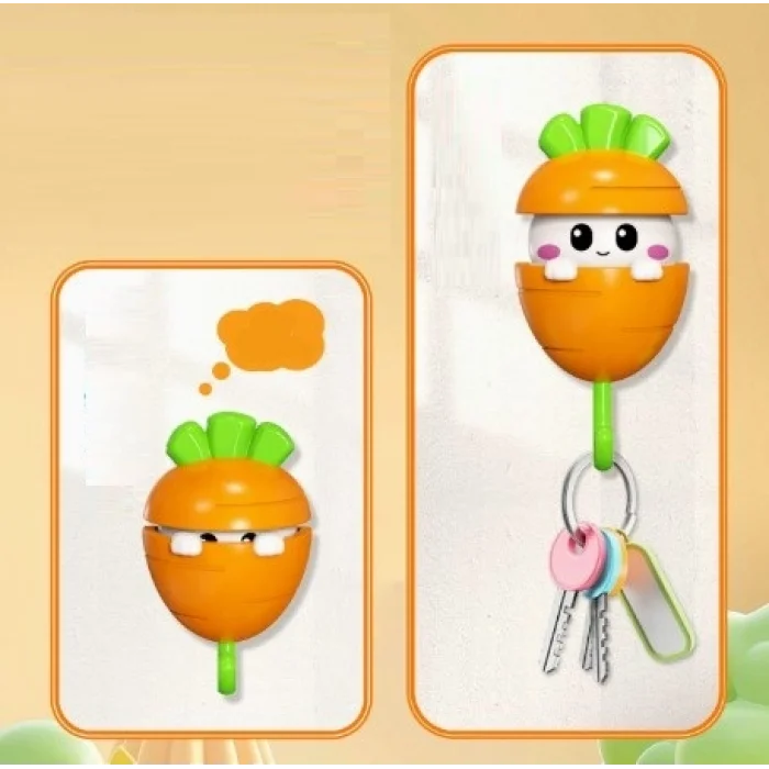 Havuç Tasarımlı Otomatik Açılan Yapışkanlı Askı