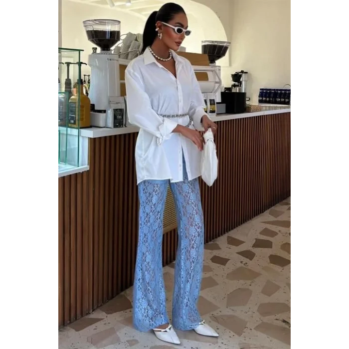 İçi Astarlı Dantel Pantolon 0081