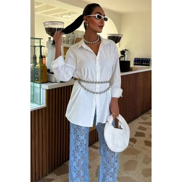 İçi Astarlı Dantel Pantolon 0081