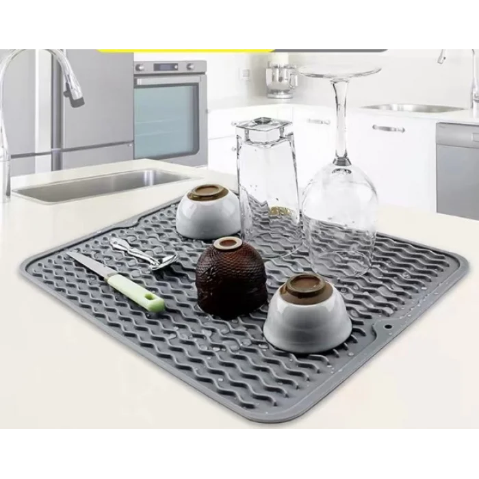 Isıya Dayanıklı Silikon Bulaşık Kurutma Matı