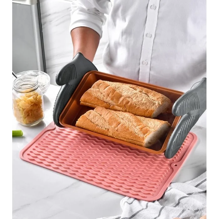 Isıya Dayanıklı Silikon Bulaşık Kurutma Matı