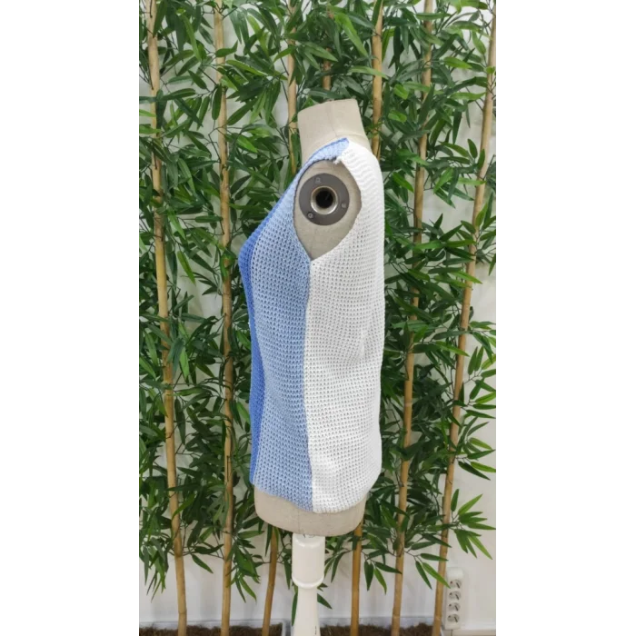 Kadın Askılı V Yakalı çok Renkli Triko Bluz