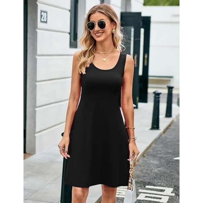 Kadın Askılı Yuvarlak Yaka Kısa Viskon Elbise