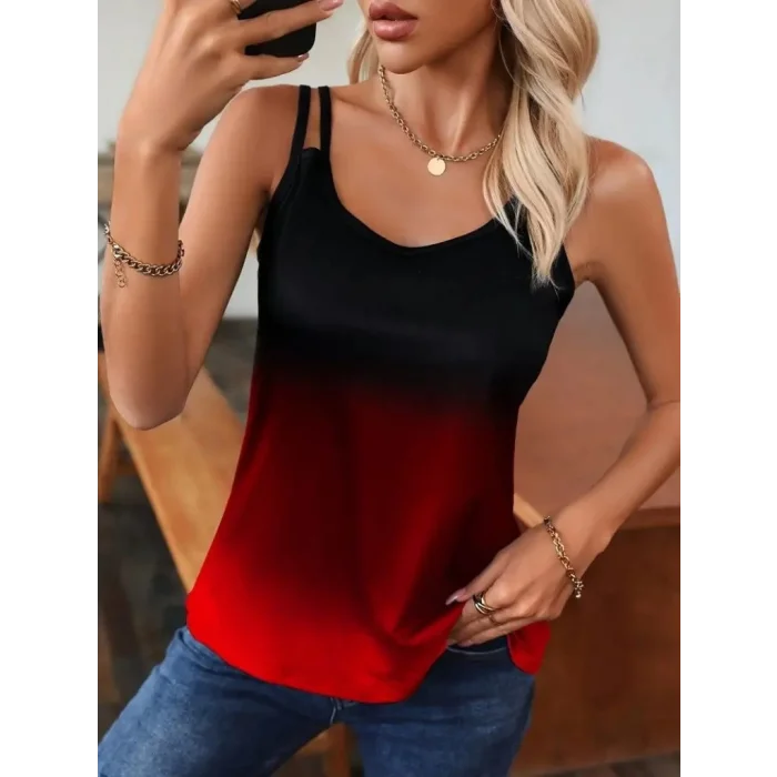 Kadın Askılı Yuvarlak Yaka Süprem Bluz