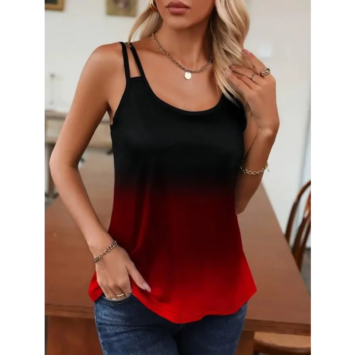 Kadın Askılı Yuvarlak Yaka Süprem Bluz