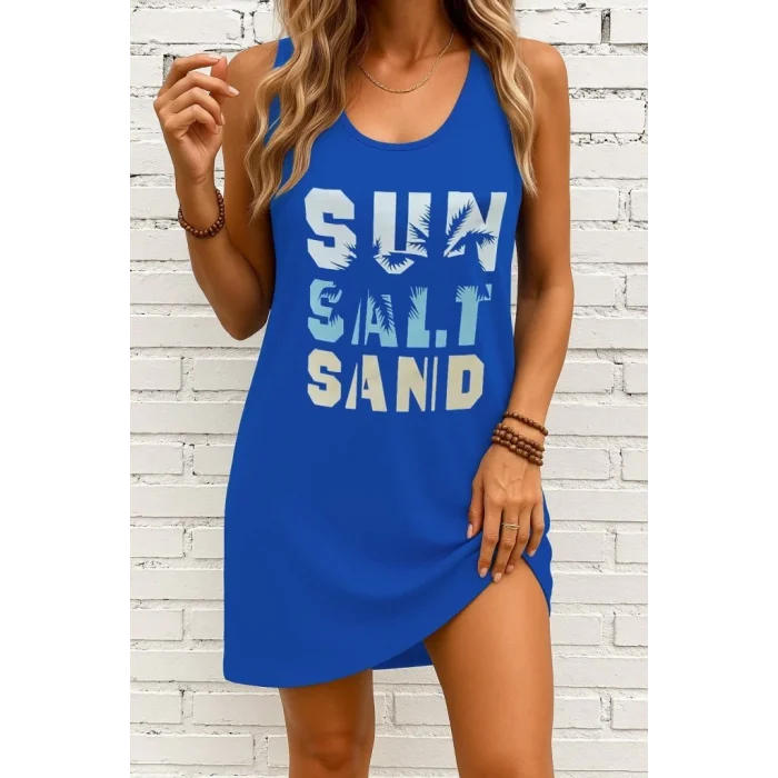 Kadın Askılı Yuvarlak Yaka Viskon Elbise