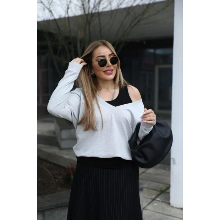 Kadın Atlet Bluz Ve Etek üçlü Takım