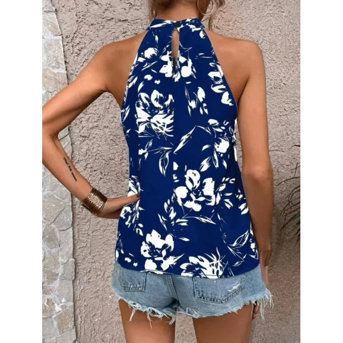 Kadın çiçek Desen Mikro Kumaş Bluz