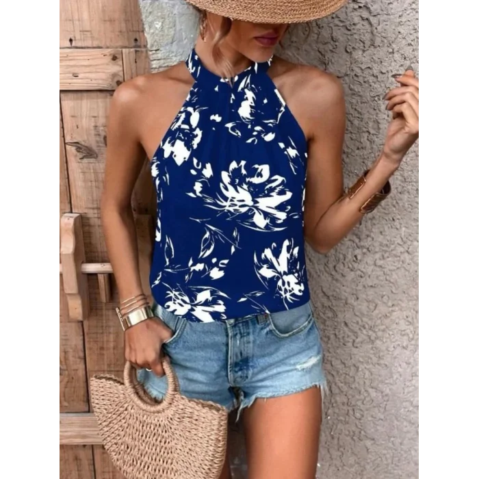 Kadın çiçek Desen Mikro Kumaş Bluz