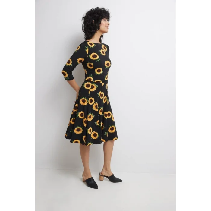 Kadın Truvakarkol Bisiklet Yaka Midi Mikro Elbise