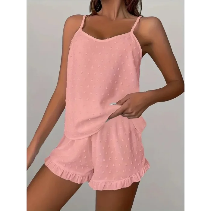 Kadın Ip Askılı Atlet Ve Alt Pon Pon Aerobin Short Takım