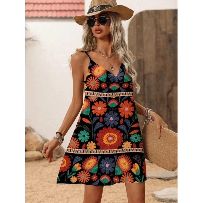 Kadın Ip Askılı V Yakalı Süprem Elbise