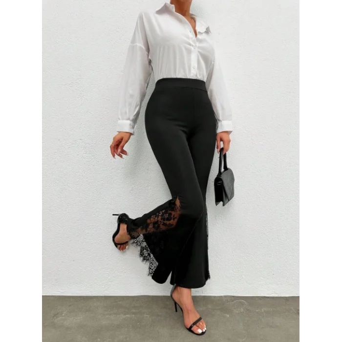 Kadın Ispanyol Paçadantel Detay Dalgıç Tayt