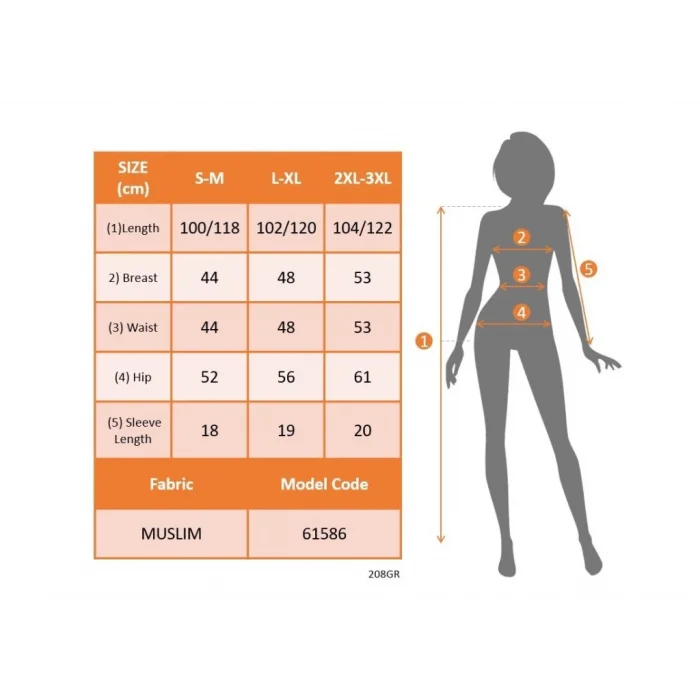 Kadın Kısa Kollu Bisiklet Yaka Düğme Detay Müslim Elbise