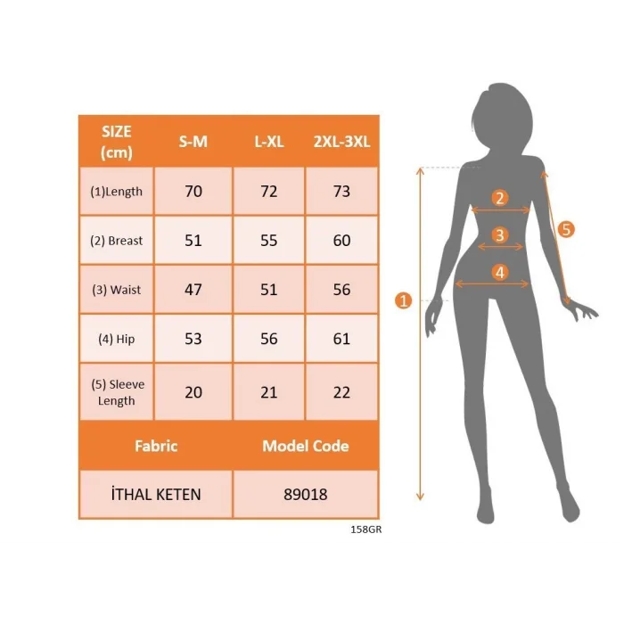 Kadın Kısa Kollu çentikli V Düğme Detaylı V Yaka önden Pileli Ithal Keten Bluz