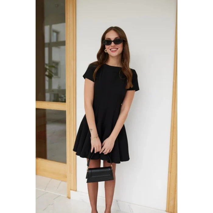 Kadın Kısa Kollu Kiloş Ithal Krep Elbise