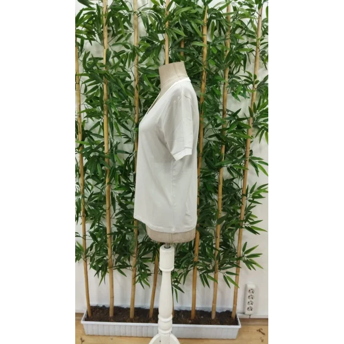 Kadın Kısa Kollu V Yakalı Viskon Bluz